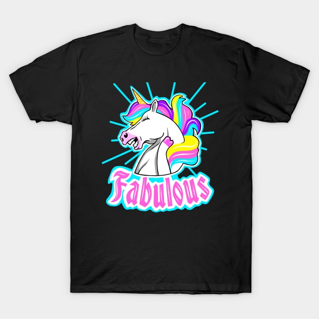 Fabulous Unicorn T-Shirt by TimAddisonArt